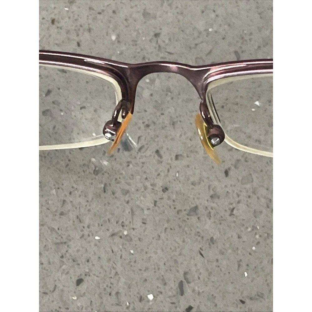 Menizzi Eyeglasses Frames ONLY M1019 C0 43-17-130 Brown Bronze half rim rectangl